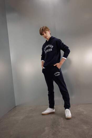 DeFacto Hooded Printed Sweatshirt and Jogger Tracksuit Set for Boys - C8317A824Au