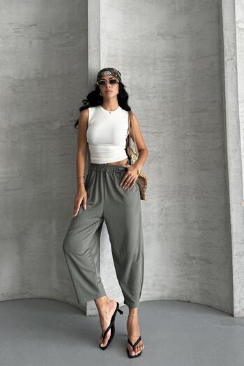 İstangül Butik Everyday Comfort Modal Fabric High Waist Comfortable Pants