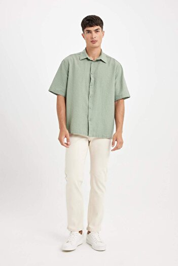 DeFacto Relax Fit Summer Cotton Short Sleeve Shirt D4622Ax24Hs