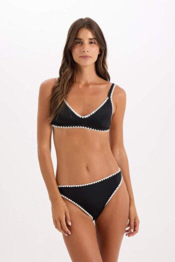 DeFacto Regular Fit Embroidered Bikini Bottom-Fall in Love C3203Ax24Hs