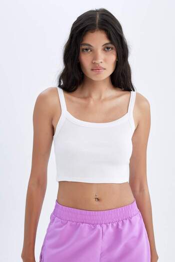 DeFacto Μπλουζάκι με ραβδώσεις Regular Fit-Fall in Love B3025AX24SM