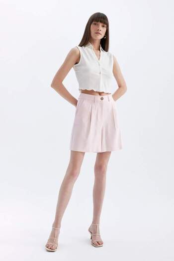 DeFacto Wide Leg High Waist Shorts - D1198AX24SM