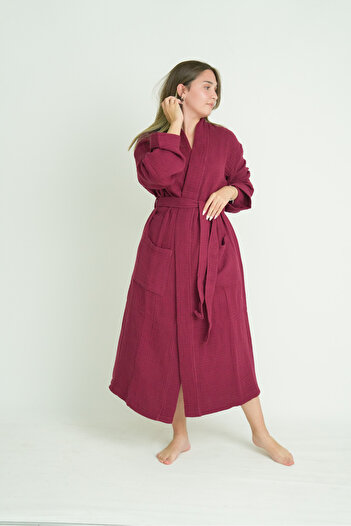 Natural Μπουρνούζι Unisex Muslin Kimono 4 στρώσεων