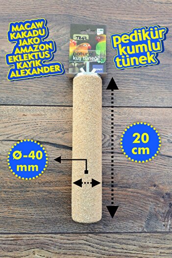 Vixpet 20 Cm/40 Mm Macaw VenTy Pedicure Sandy ParroT Perch - Iskender | T242
