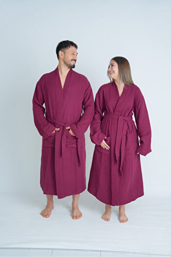 Natural Μπουρνούζι Unisex Muslin Kimono 4 στρώσεων