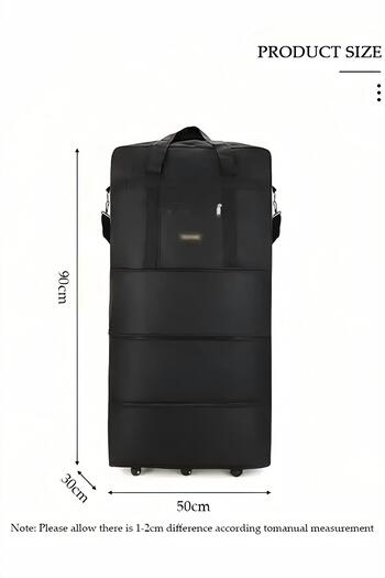 Generic Foldable Rolling Duffel Bag, Expandable Carry-On Trolley Bag, Waterproof And Lightweight
