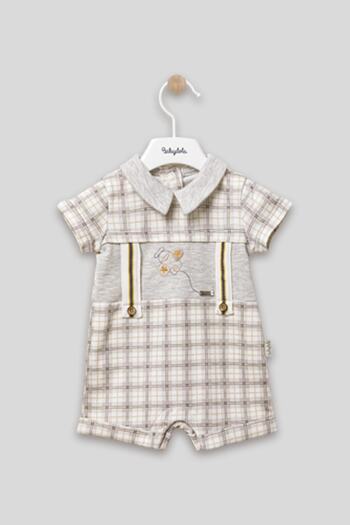 Babydola Helicopter Printed Button Detailed Holiday Unisex Jumpsuit