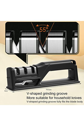 fulina Knife Sharpener,4 In 1 Premium Non Slip,for Repair,Polish,Gift for Household and Chef’s Choice