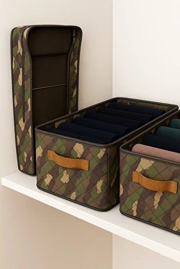 SER&YAT 1Pc Steel Closet Organizer 45X25X20 Shelf Organizer Storage Foldable Clothing Organizer