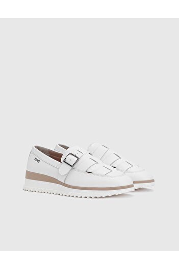 İLVİ Kosma Genuine Leather Women's White Sports Shoes
