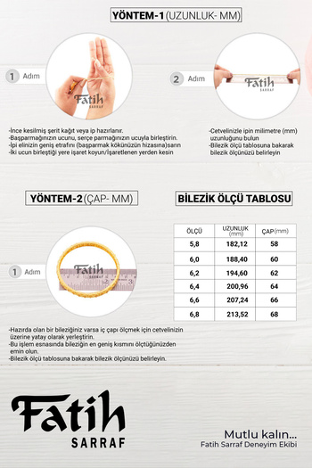 Fatih Sarraf Ajda Kibrit Çöpü Bilezik - 10 Gram - 1 mm