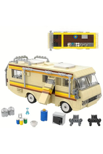 Choice مجموعة مكعبات بناء سيارة RV من لعبة Breaking Bad Cooking Lab، مكونة من 360 قطعة، بدون صندوق، حافلة عالية التقنية، مركبة تعليمية DIY