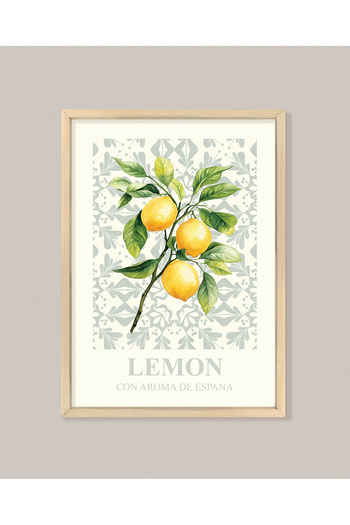 Vetro Design Spain Lemons Framed Poster