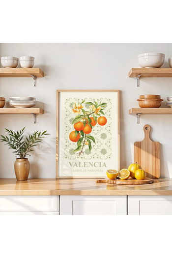 Vetro Design Valencia Oranges Framed Poster