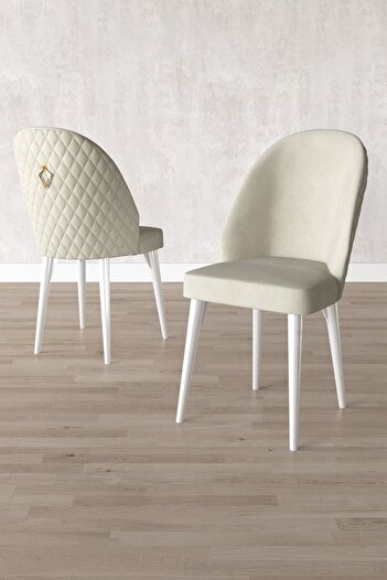asaella mobilya Milas Beyaz Mermer Desen 80x132 Mdf Açılabilir Yemek Masası Takımı 4 Sandalye, 1 Bench
