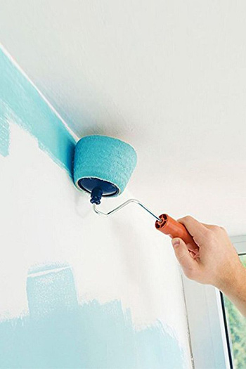 Bundera Drip-Free Paint Roller Set Aluminum Extension Handle Ceiling Wall Paint With Whitewash Chamber Brush Roller Set