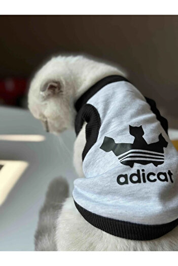 Buddy Store Gray Adicat Printed Cat and Dog Outfit Undershirt - Size XS