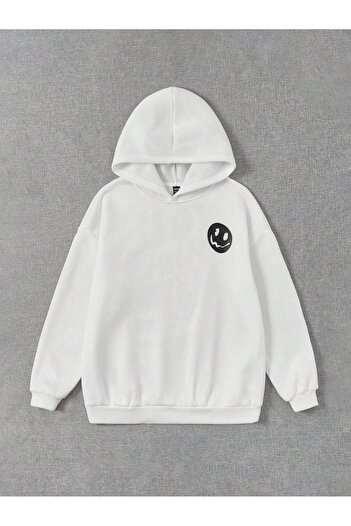 CLAYES Φούτερ You Must Believe - Λευκή στάμπα Oversize Hooded