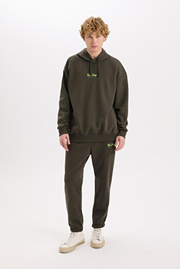 DeFacto Rick and Morty Jogger Eşofman Altı Regular Fit Beli Paçası Lastikli Bağcıklı Cepli C6509AX24AU