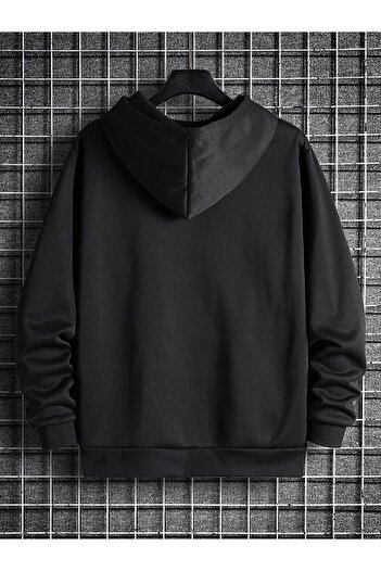 CLAYES Φούτερ Los Angeles - Μαύρη στάμπα Oversize Hooded
