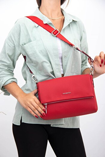 Silver Polo Silver & Polo Red - Red Sp963 Women's Crossbody Bag