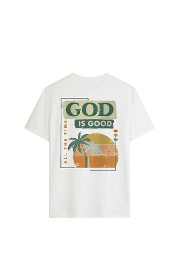 CLAYES Μπλουζάκι God Good Single Jersey - Μπλουζάκι με κοντό μανίκι με λαιμόκοψη σε λευκό στάμπα