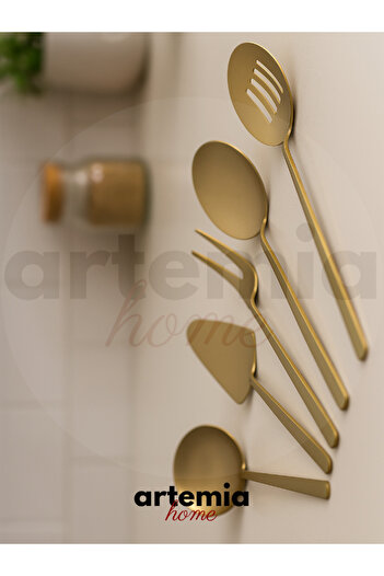 DMR LİFE 5 Piece Titanium Matte Gold Sauce Serving Set (Small Size)