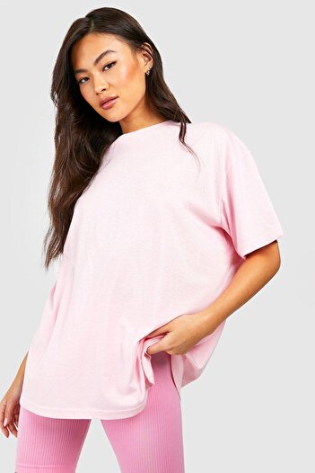 CLAYES Μπλουζάκι Pink Oversize Ath Leisure - Crew Neck, κοντό μανίκι
