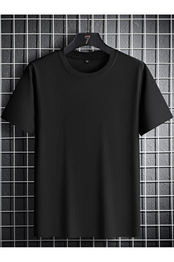 CLAYES Μαύρο μπλουζάκι Oversize - Μοτίβο διπλού προσώπου, λαιμόκοψη, κοντό μανίκι