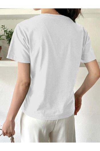 CLAYES Sunshine 1982 Single Jersey T-Shirt - White Printed Oversize Crew Neck Short Sleeve T-Shirt