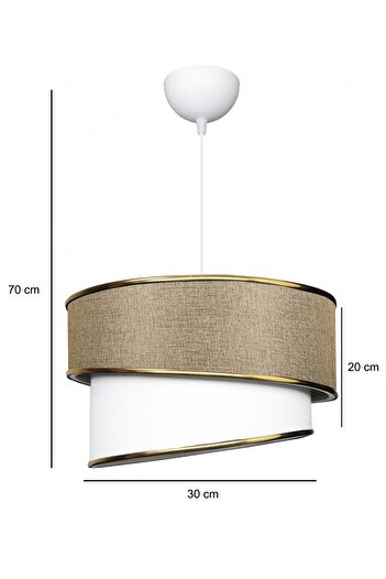 HOMİNG Homing Gold Detaylı Kumaş Özel Tasarım Tekli Sarkıt Avize Kumbeji AYD-3671