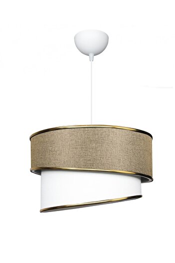 HOMİNG Homing Gold Detaylı Kumaş Özel Tasarım Tekli Sarkıt Avize Kumbeji AYD-3671