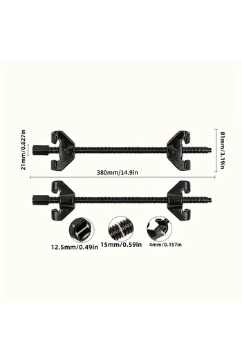 Choice 2 pcs 380mm Shock Absorber Spring Compressor Tool Set, Claw Hook for Car Repair and Roll Removal, Ma