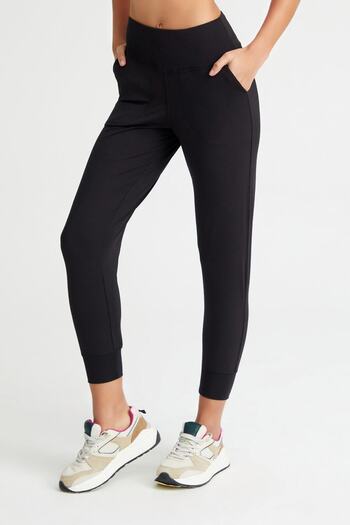 Los Ojos Women's Black High Waist Jogger Sweatpants Joggers