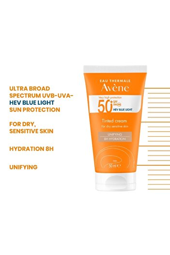 Avene SPF 50+ Tinted Cream for Sun Protection 50ml