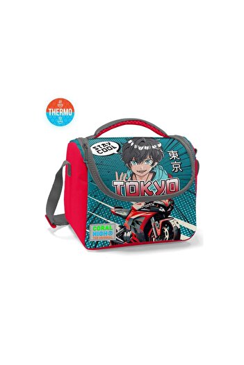 Coral High Gray Nefti Anime Motorcycle Thermo Lunchbox 11764
