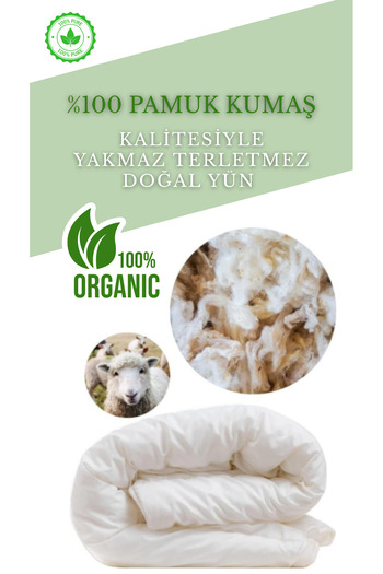 Sinada Double Machine Washable 100% Pure Wool 100% Cotton Fabric Non-Burning Non-Sweating Quilt
