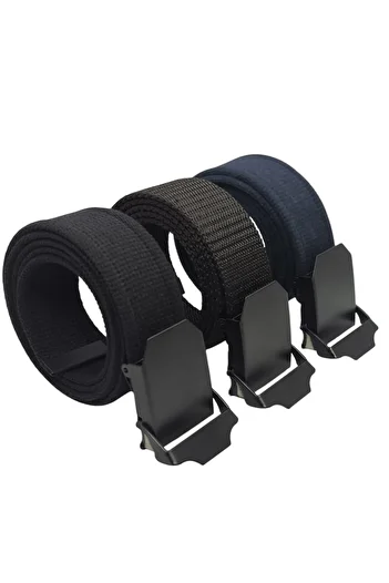 Deribond 3 Pieces Belt Black Men's Palaska Style