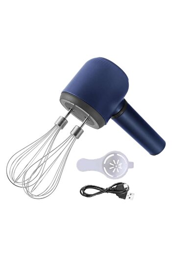 Primlife Cordless Electric Mixer for Eggs Cream Whipping, Ergonomic Handle, Dark Blue