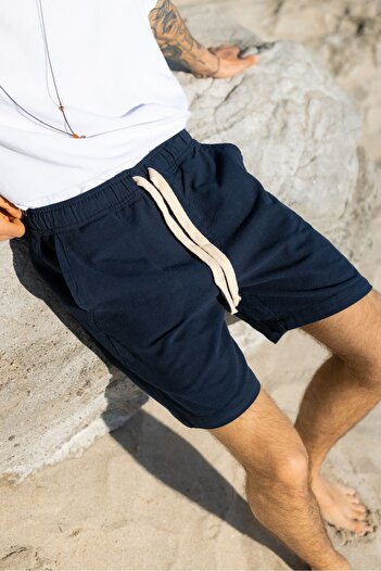no7man Phaselis Navy Blue Shorts