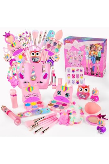 Smart Vibe Set Trusa de Machiaj pentru Fetite BeautyFantasy™ Multi Accesorii si Gentuta, Perfect Pink