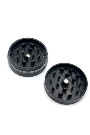 Black Leaf Grinder CNC Finger Amsterdam Originals aluminiu negru 2 Parti Ø50mm