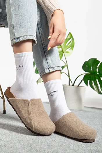 Polomia Comfort Women's Cork Sole Eva Comfort Fashion Winter Closed Front Felt Model Sabo Outdoor Daily Casual Home Slippers