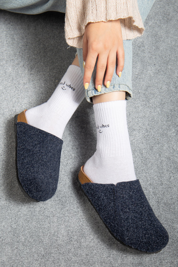 Polomia Comfort Women's Cork Sole Eva Comfort Fashion Winter Closed Front Felt Model Sabo Outdoor Daily Casual Home Slippers