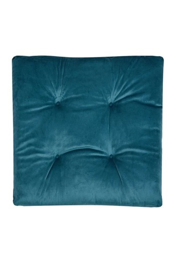 OEM Pernă decorativă pentru scaun, catifea, culoare petrol, 38x38cm