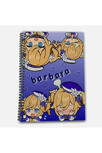 Define Moyas Genshin Impact Barbara Checkered A4 School Notebook 72 Sheets Model 1