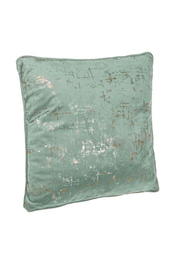 OEM Winter Decorative Pillow Mint Green Velvet Model with Golden Foil