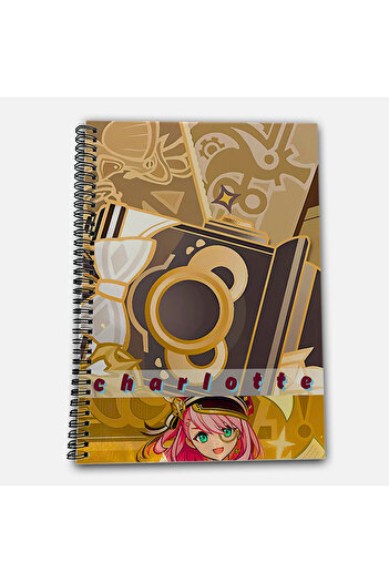 Define Moyas Genshin Impact Charlotte Unlined A4 School Notebook 72 Sheets Model 3