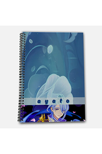 Define Moyas Genshin Impact Ayato Striped A4 School Notebook 72 Sheets Model 3