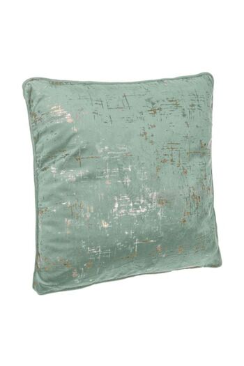 OEM Winter Decorative Pillow Mint Green Velvet Model with Golden Foil